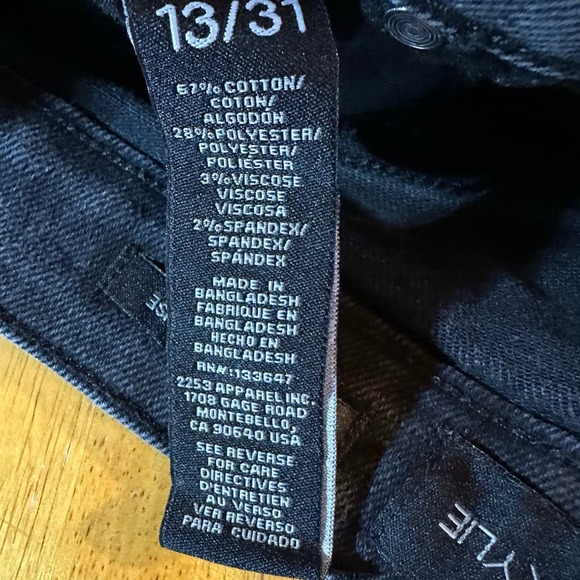 Women's Kendall & Kylie Super High Rise Cut-Off Denim Shorts Black Frayed Hem 13 - Picture 4 of 6